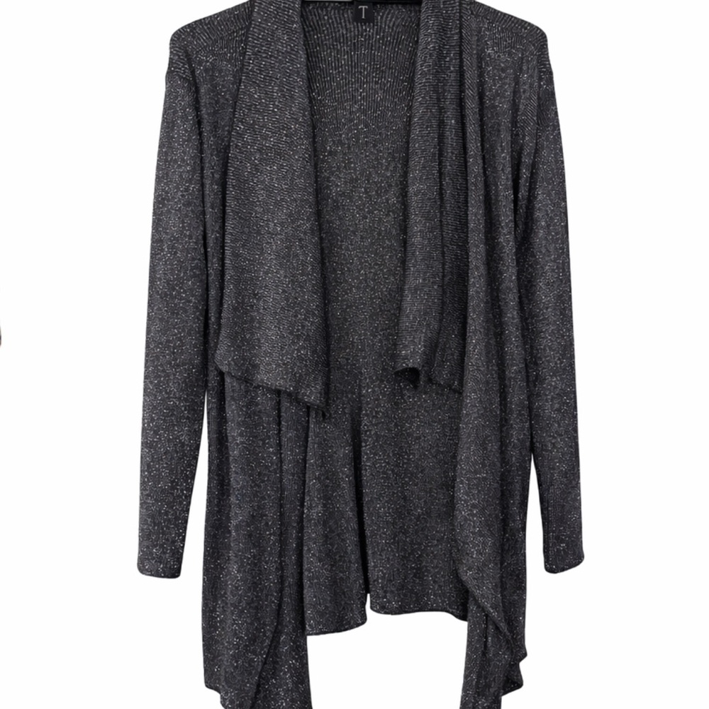 Torrid Black Shimmer Open Front Cardigan